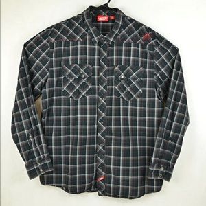 Vans Off The Wall Plaid Western Snap Up